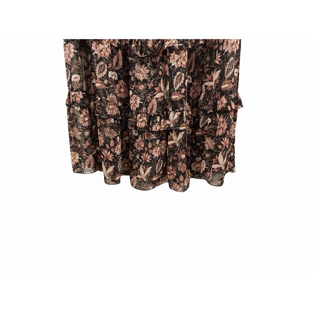 NWT Madewell Ruffle Tiered Pull-On Midi Skirt Women’s Small Floral Spring - Picture 5 of 12